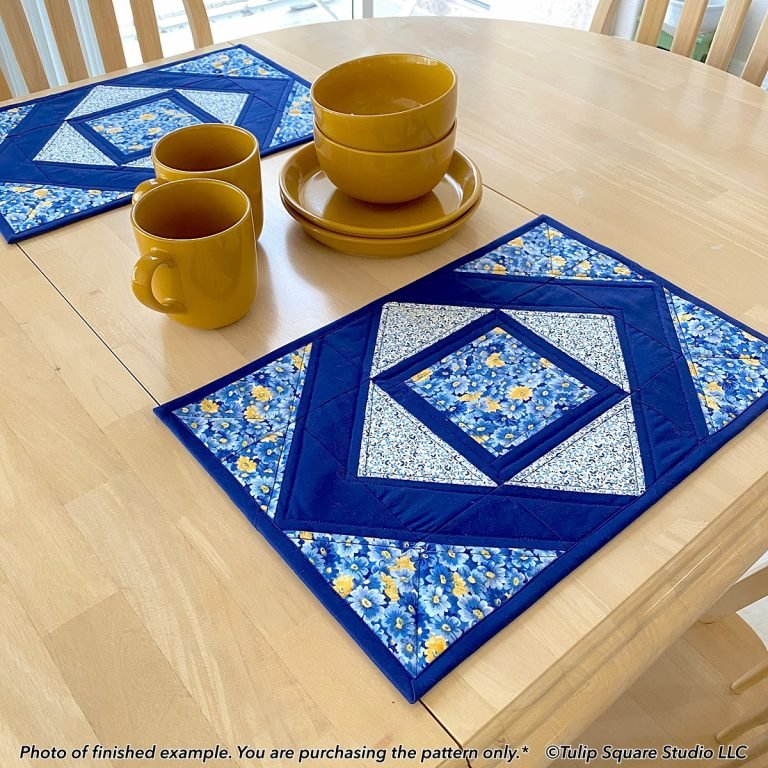 Dinner Diamonds Quilted Placemat Pattern 577 Tulip Square Patterns