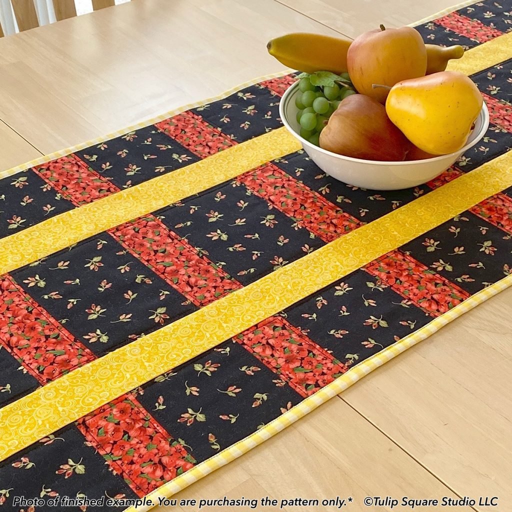 Fleur La File Quilted Table Runner Pattern 632 Tulip Square ~ Patterns For Useful Quilted Goods 2738