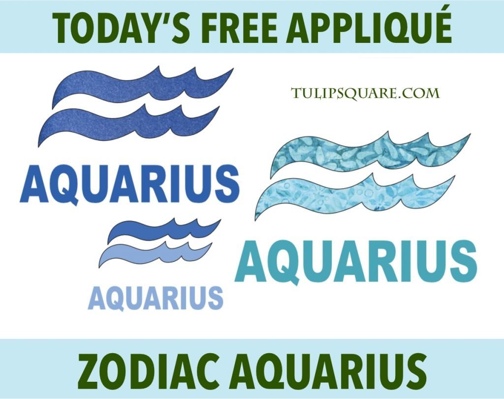 zodiac-aquarius-appliqué-pattern