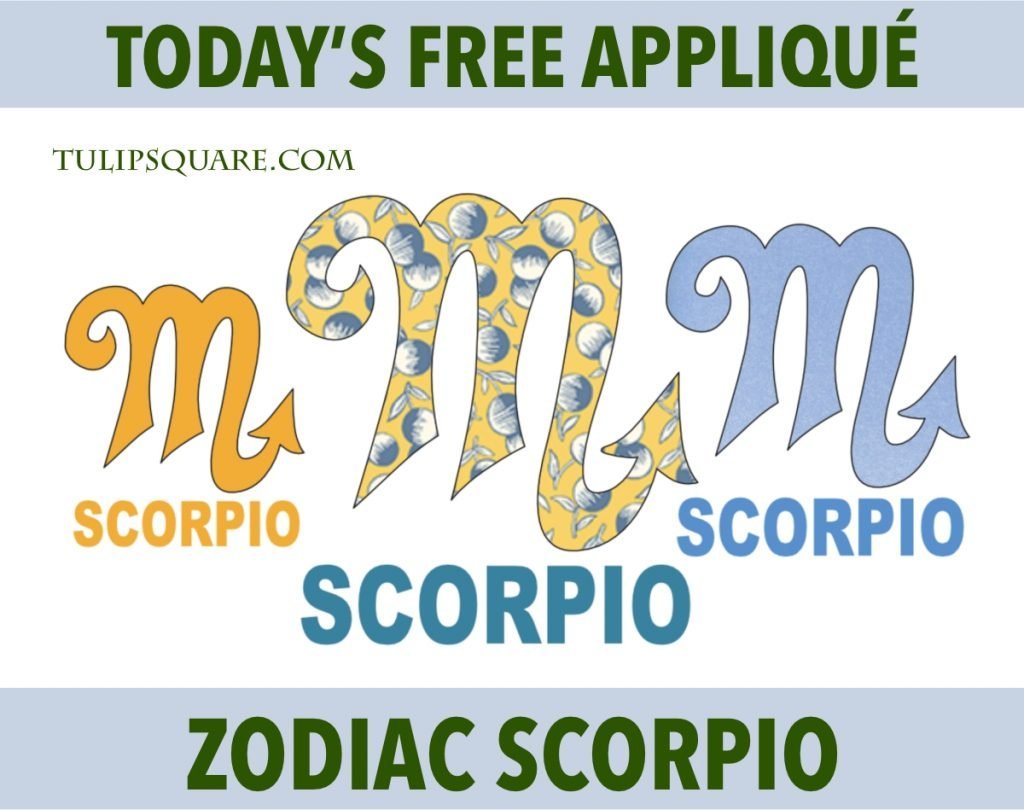 zodiac-scorpio-appliqué-pattern