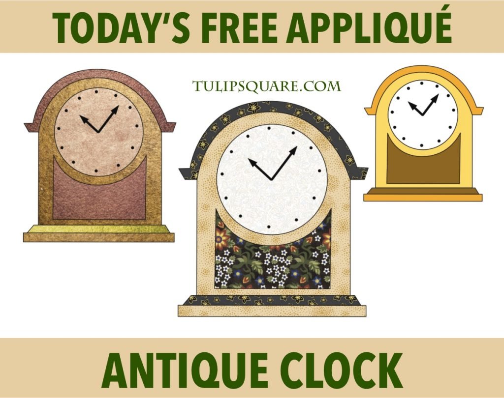 antique-clock-appliqué-pattern