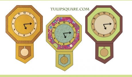 vintage-wall-clock-appliqué-pattern