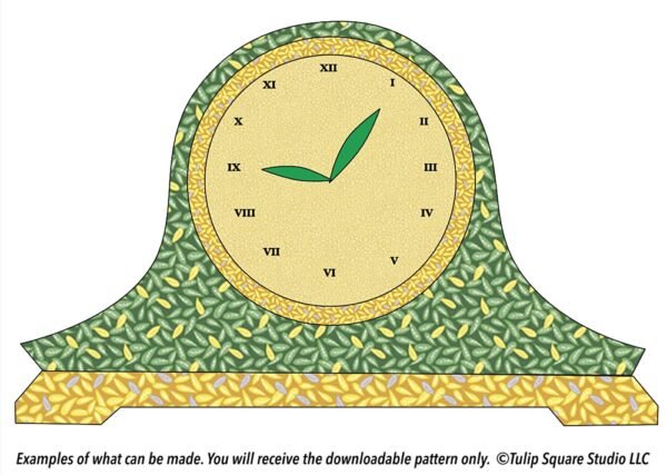 Free Clock Appliqué Pattern - Vintage Mantle Clock - TulipSquare.com