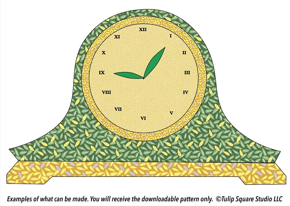 vintage-mantle-clock-appliqué-pattern