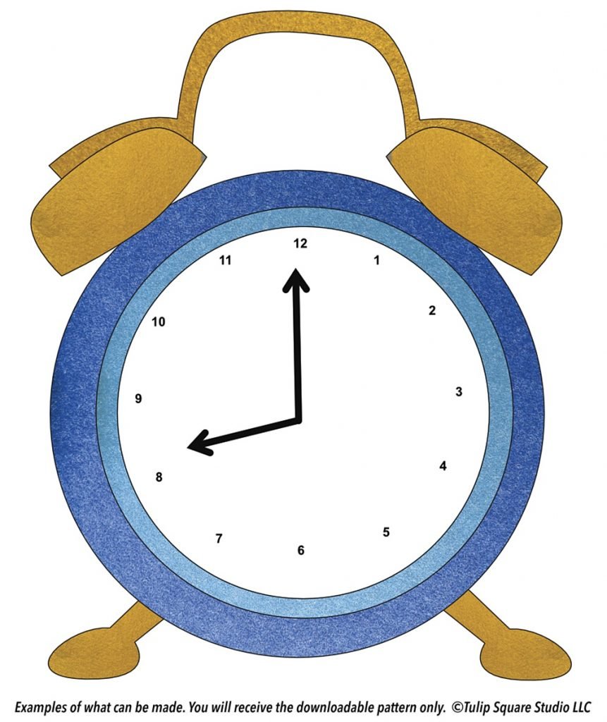classic-alarm-clock-appliqué-pattern