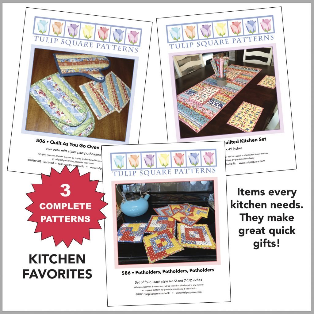 Pattern Bundle Quilted Kitchen Necessities Tulip Square Patterns Pattern Bundle Quilted Kitchen Necessities Tulip Square Patterns