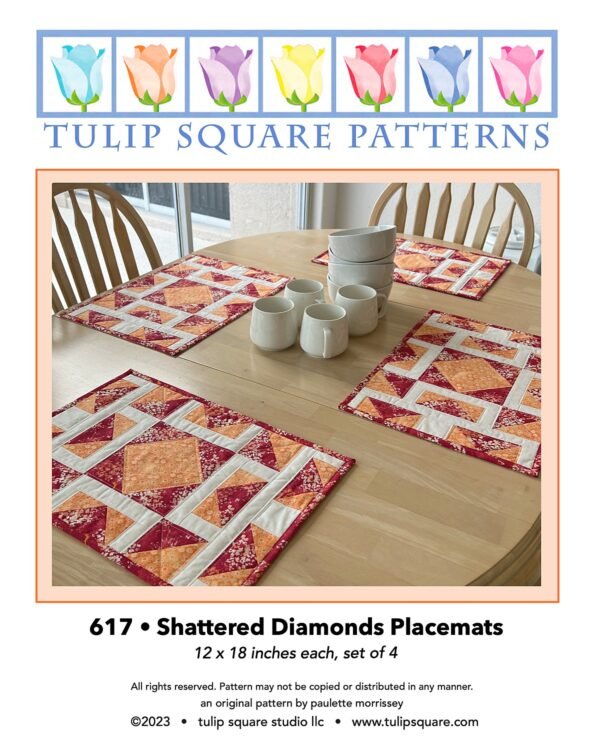 617 shattered diamond placemats pattern cover