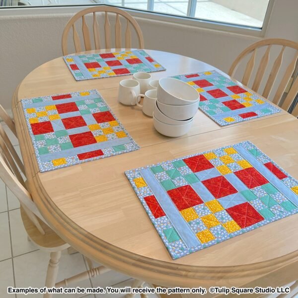 619 checkered table placemat pattern