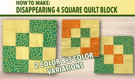 disappearing four square quilt block