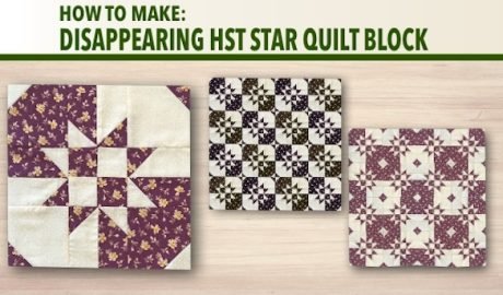 disappearing HST star quilt block