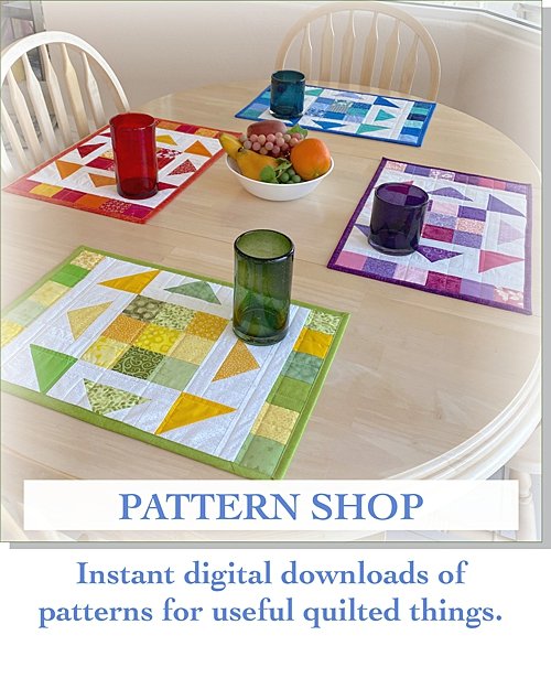 Pattern Shop - Instant digital downloads of patterns for useful quilted things.