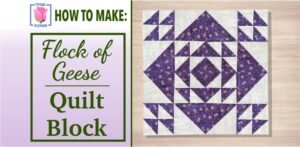 flock of geese quilt block tutorial