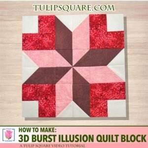 3D burst illusion quilt block video tutorial