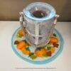 Pumpkin Round Candle Warmer Mat Felt Appliqué Pattern Example