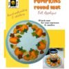 Pumpkin Round Candle Warmer Mat Felt Appliqué Pattern Cover