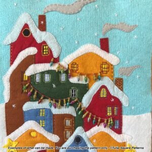 Christmas town appliqué pattern