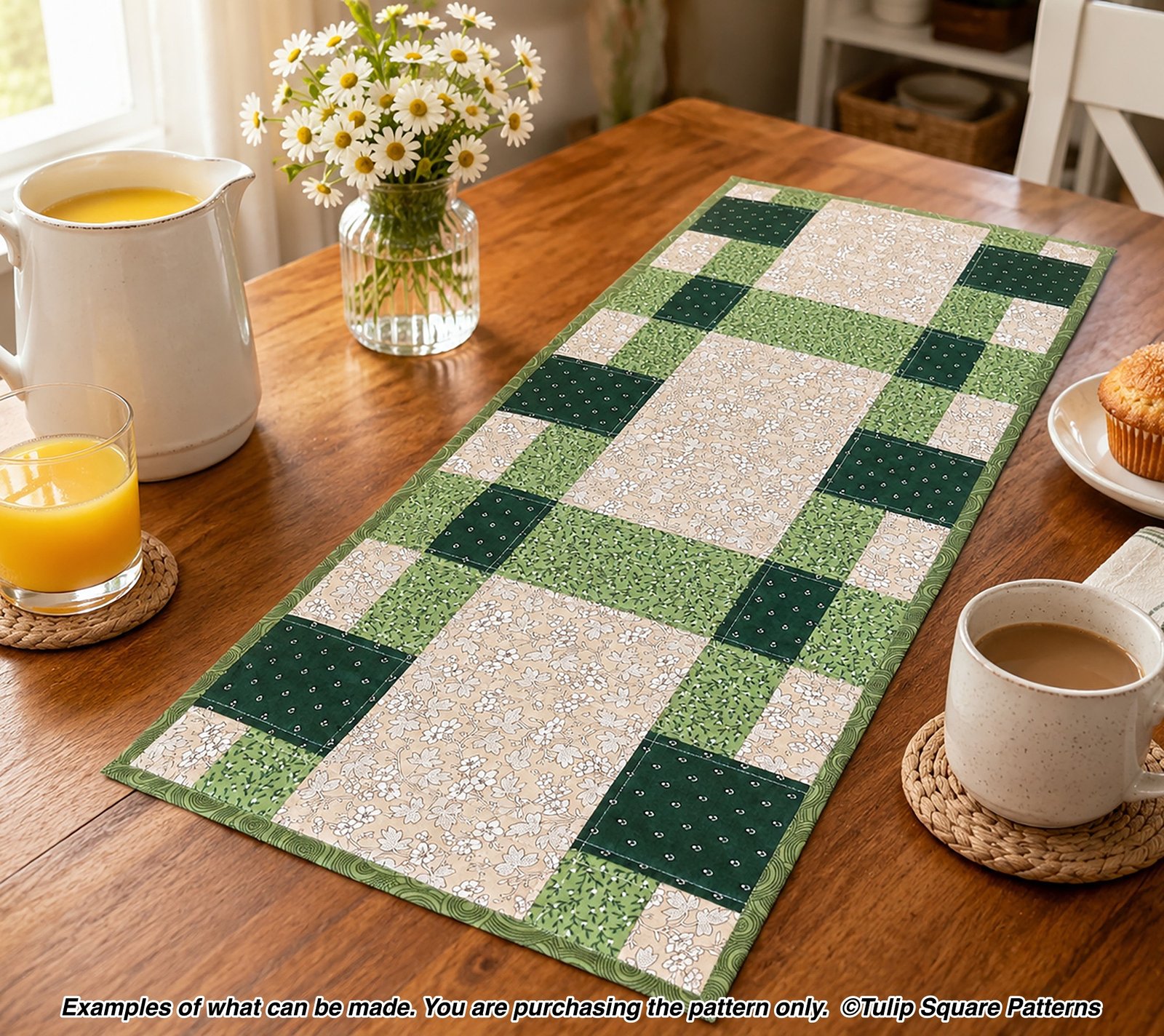 Patchwork Picnic Quilted Table Runner Pattern
