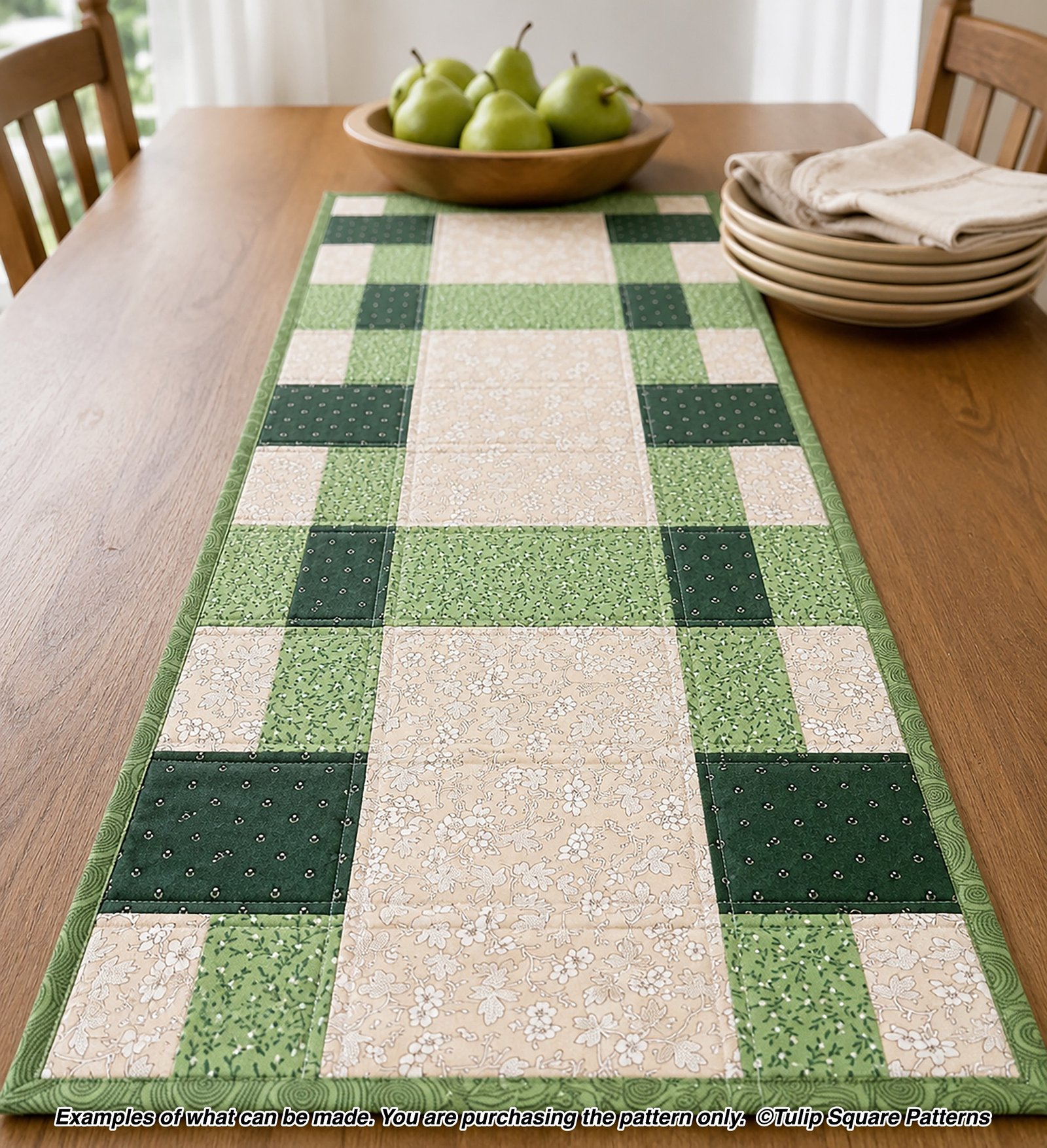 Patchwork Picnic Quilted Table Runner Pattern