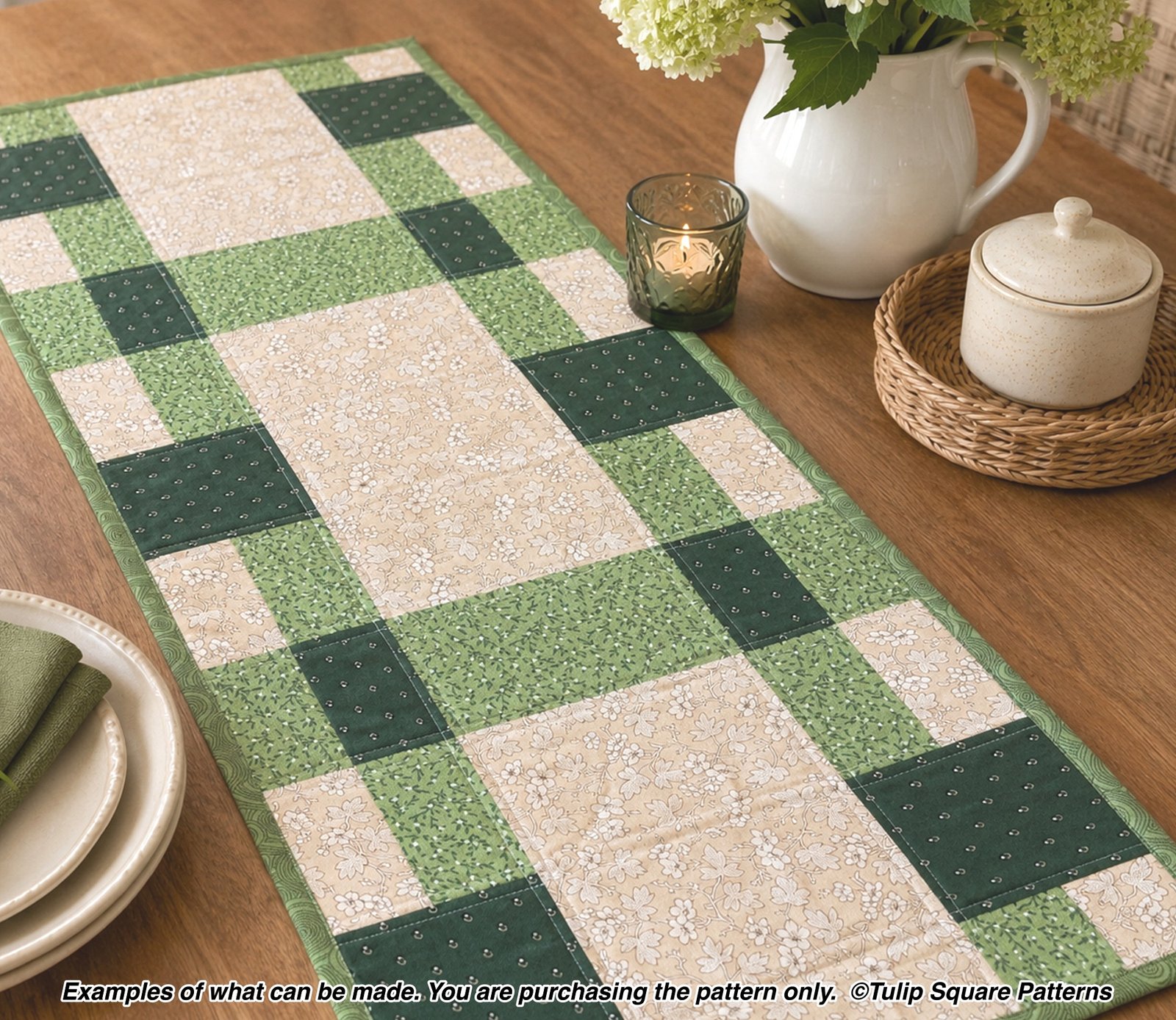 Patchwork Picnic Quilted Table Runner Pattern
