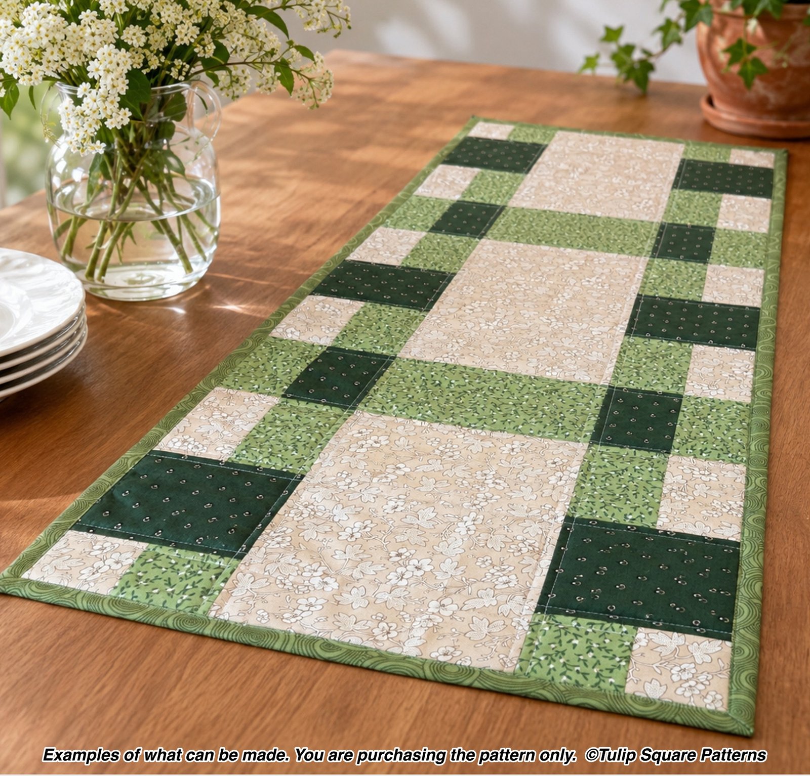 Patchwork Picnic Quilted Table Runner Pattern